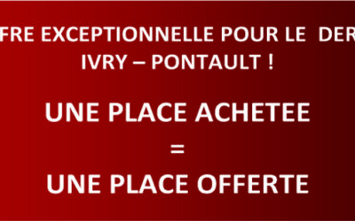 PROCHAIN MATCH A DOMICILE : US IVRY-PONTAULT